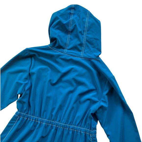 Title Nine Hooded Swelter Shelter Tunic Dress Small Blue Pockets - Picture 4 of 6